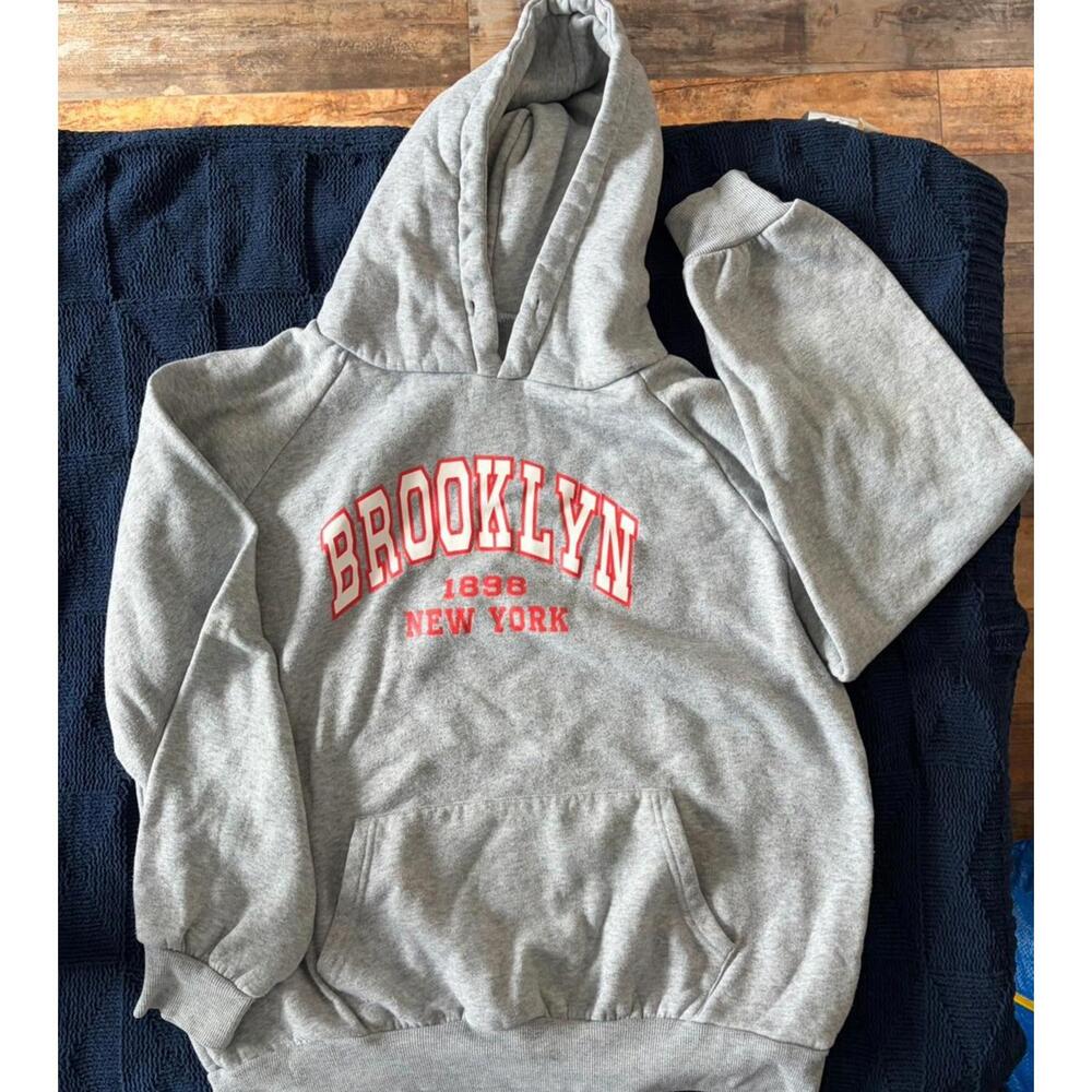 Brooklyn NY 1898 Grey Hoodie Men Or women XL